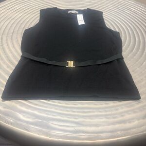 J. Crew Black Tank Top with Belt Detail